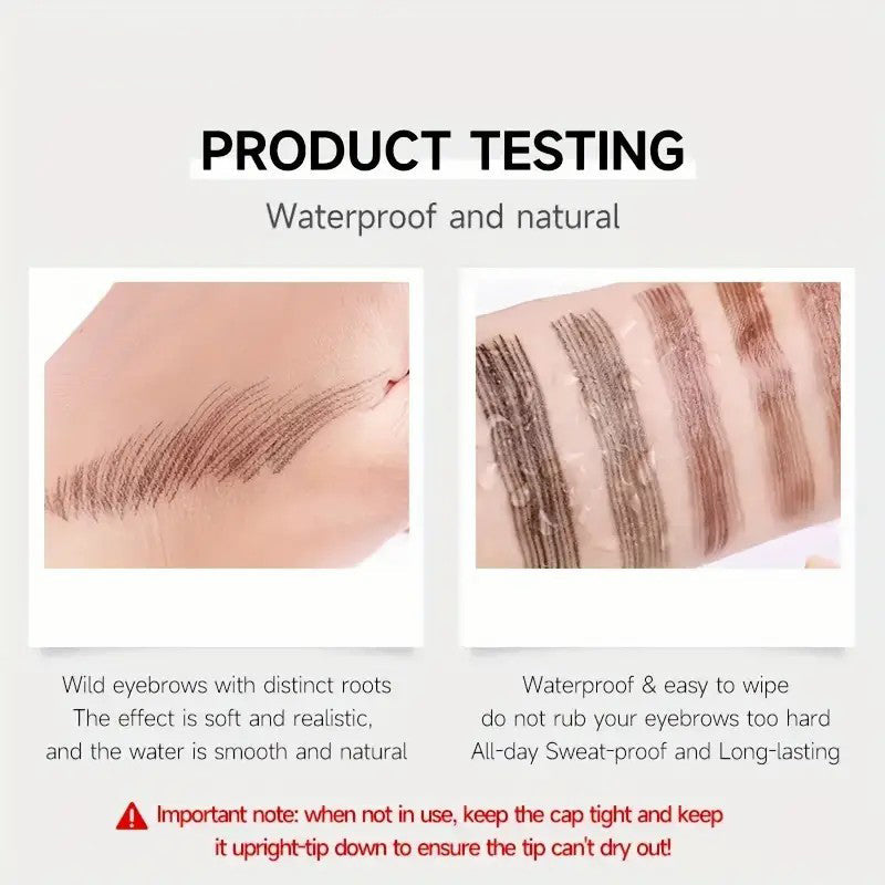 4-zackiger Flüssig-Augenbrauenstift mit geteilter Spitze