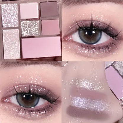 7-Farben-Lidschatten-Tangram-Palette