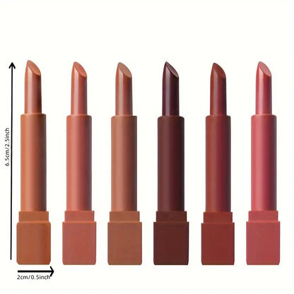 6-teiliges mattes Misty-Lippenstift-Se